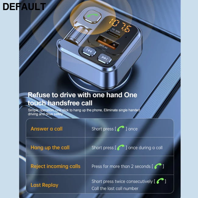 Car Bluetooth Receiver USB U Disk Read PD20w Fast Charging HM101 FM Transmitters