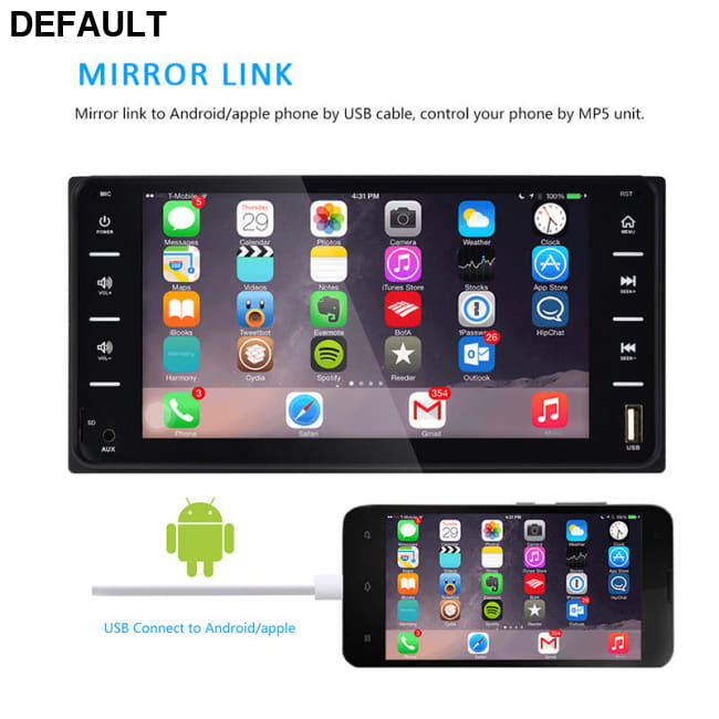 Car dual-ingot MP5 player AUX touch capacitive screen Black Audio Receiver Motor Vehicle A/V Players & In-Dash Systems