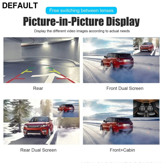 Car DVR 3 Cameras 4.0 Inches Dash Cam Video Recorder