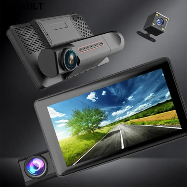 Car DVR 3 Cameras 4.0 Inches Dash Cam Video Recorder