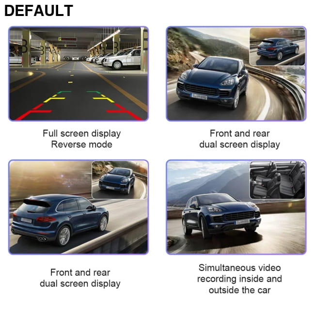 Car DVR 3 Cameras 4.0 Inches Dash Cam Video Recorder