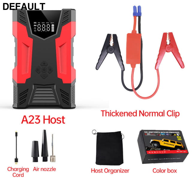 Car Jump Starter With Air Compressor Portable 12V A23 Thickened Normal Clip + box / 1500A Accessories Vehicle Starters