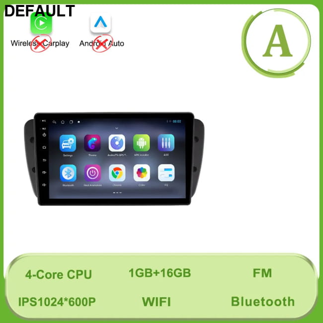 Car Radio Video Multimedia Player Carplay Android GPS (A) 1G 16G