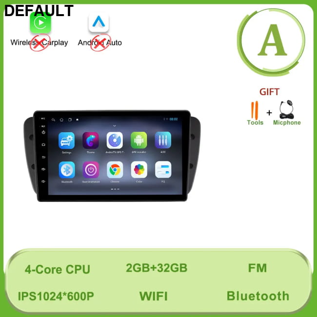 Car Radio Video Multimedia Player Carplay Android GPS (A) 2G 32G