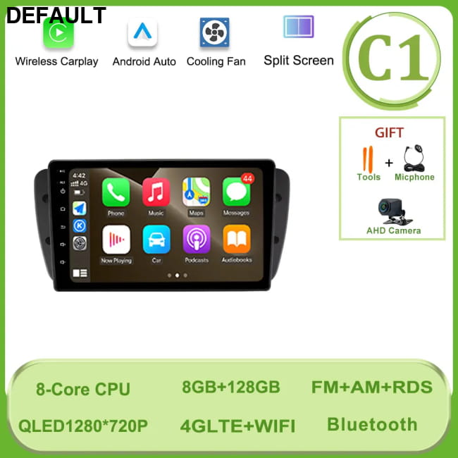 Car Radio Video Multimedia Player Carplay Android GPS (C1) 8G 128G AHD DVD Players