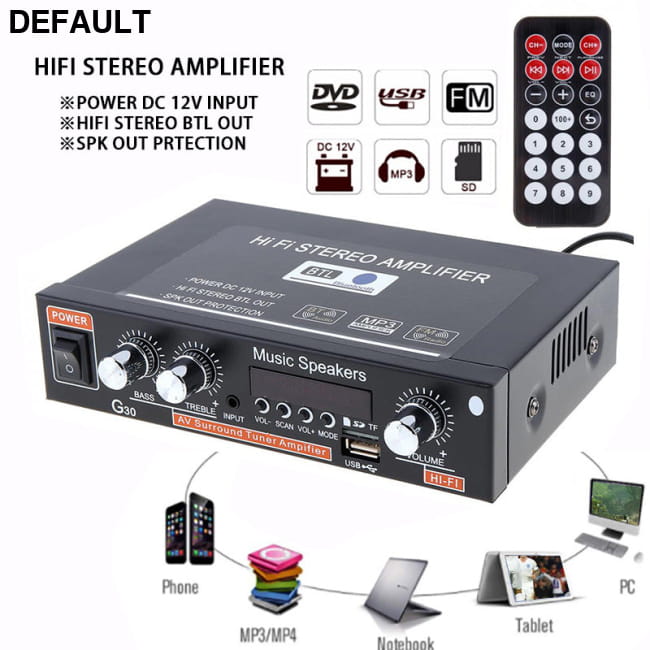 Car Small Smart Digital Power Amplifier With Bluetooth G30 Amplifiers Electronics