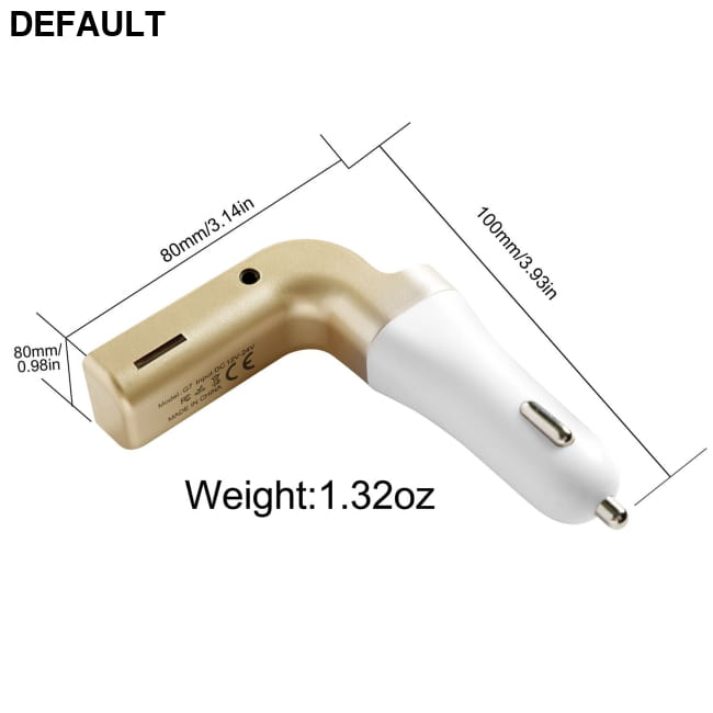 Car Wireless FM Transmitter USB Charger Hands-free Call MP3 Gold Bluetooth Transmitters