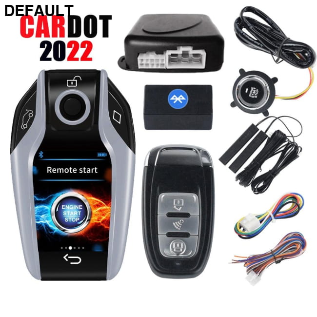 Cardot 2022 Smart Car Alarm with Digital Key Phone Start Stop Engine HT2022-LCD & Security Systems Electronics