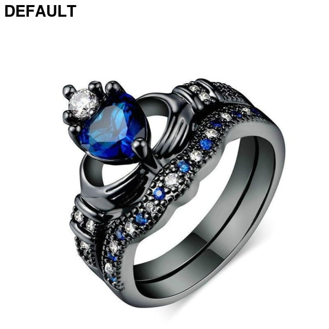 Carofeez Charm Couple Ring Stainless Steel Black Men’s Sterling Silver Rings