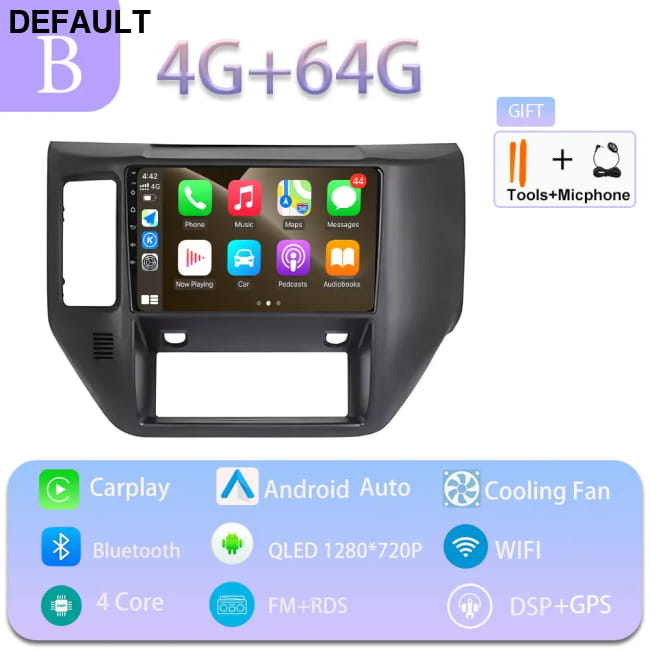 Carplay Car 4G WIFI GPS Navigation Radio Multimedia Video B 4GB 64GB