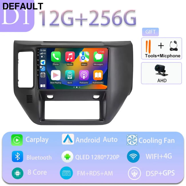Carplay Car 4G WIFI GPS Navigation Radio Multimedia Video D1 12GB 256GB CAM
