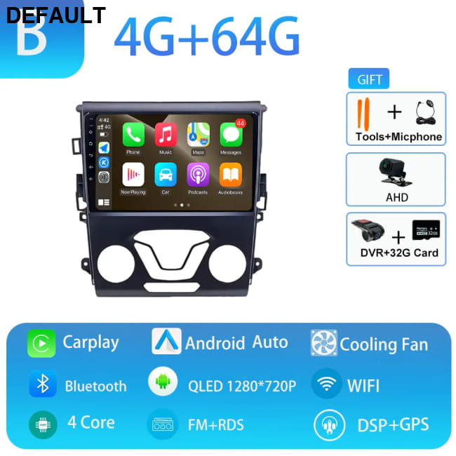 Carplay GPS 4G WIFI Car Radio Touch Screen for Ford Mondeo B 4GB 64GB DVR DVD Players Motor Vehicle A/V & In-Dash