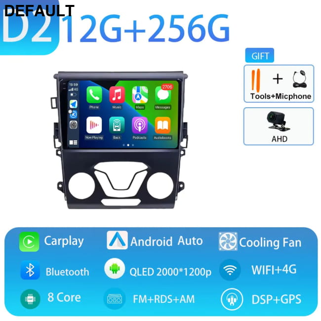 Carplay GPS 4G WIFI Car Radio Touch Screen for Ford Mondeo D2 12GB 256GB CAM DVD Players Motor Vehicle A/V & In-Dash
