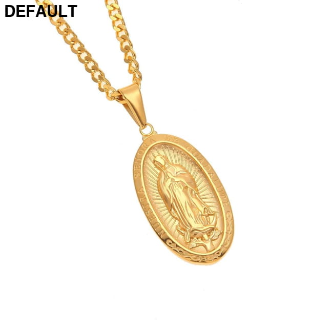 Catholic Religious Virgin Mary Necklace Pendant Stainless Sterling Silver Necklaces