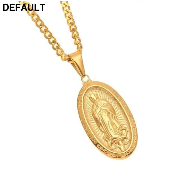 Catholic Religious Virgin Mary Necklace Pendant Stainless Sterling Silver Necklaces