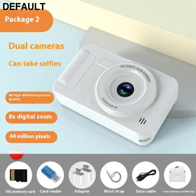 Ccd Digital Camera Kindergarten Gifts Double Moonlight White Two Cameras