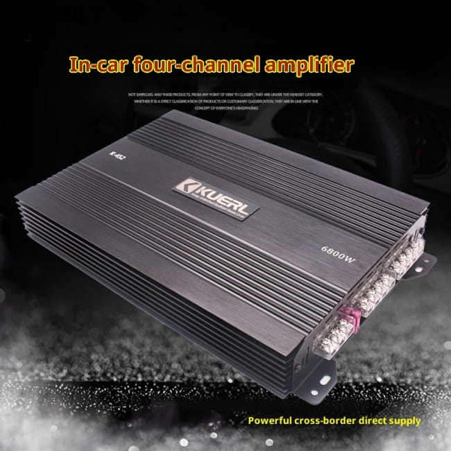 Channel Four-way High-power Vehicle 12V Car Amplifier Black Amplifiers Motor