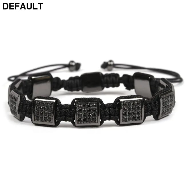 Charms Bracelet Men Jewelry Braiding Macrame Bracelets black color / 20cm