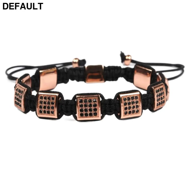 Charms Bracelet Men Jewelry Braiding Macrame Bracelets rose gold / 20cm