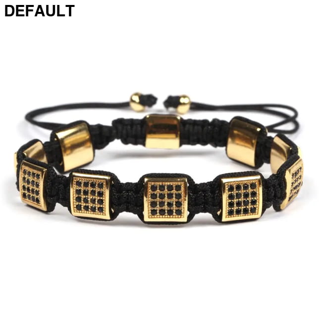 Charms Bracelet Men Jewelry Braiding Macrame Bracelets Yollew color / 20cm
