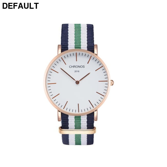 CHRONOS Watch Nylon Knitted Watchband Two Needle Cloth E Women Watches