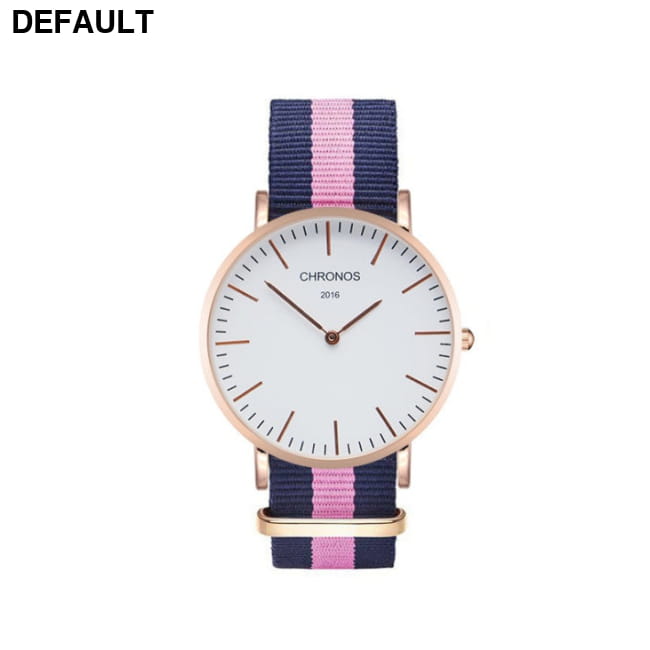 CHRONOS Watch Nylon Knitted Watchband Two Needle Cloth H Women Watches