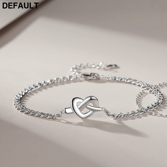 Couple Bracelet Female Sterling Silver Ins Korean Version Men’s Concentric Knot Bracelets