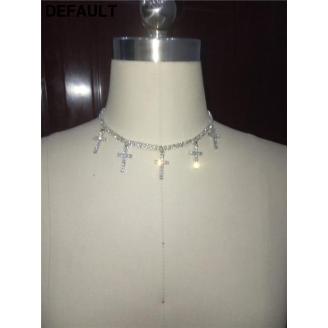 Cross pendant necklace Short Sterling Silver Necklaces Jewelry