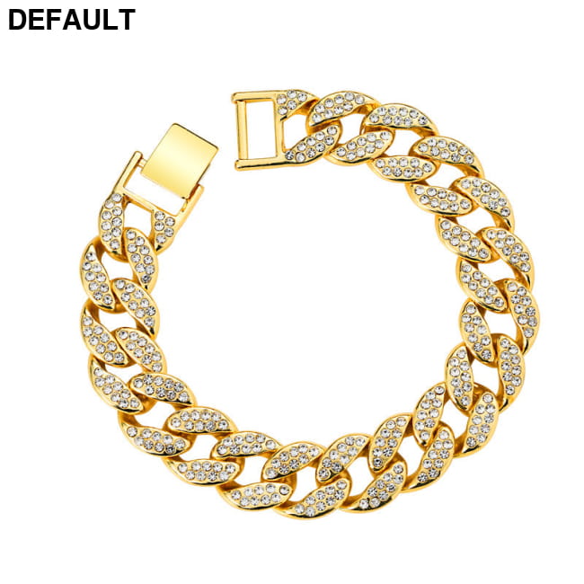 Cuban Thick Link Chain Bracelet Punk Luxury Crystal Women Bracelets Best Selling Products