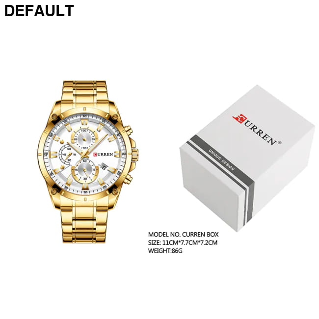 CURREN 8360 Men’s Waterproof Quartz Watch with Calendar Gold Box Men Watches Best Selling Products