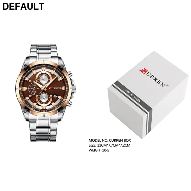 CURREN 8360 Men’s Waterproof Quartz Watch with Calendar Silver gold Box Men Watches Best Selling Products