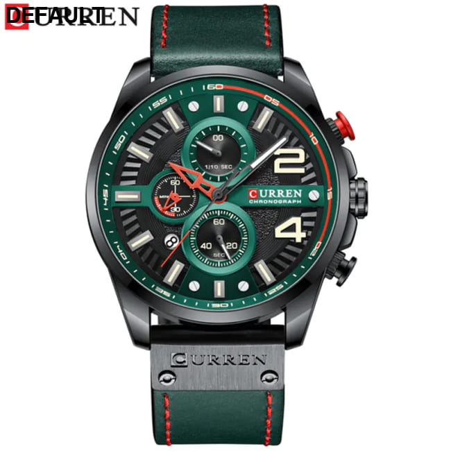 Curren 8393 Men’s Waterproof Leather Watch with Calendar Men Sport Watches