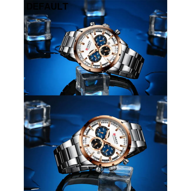 Curren Men’s Watch Blue Dial Stainless Steel Band Date Mens Men Quartz Watches Best Selling Products