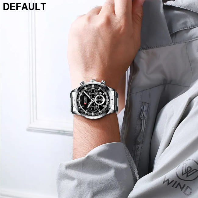 Curren Men’s Watch Blue Dial Stainless Steel Band Date Mens Men Quartz Watches Best Selling Products