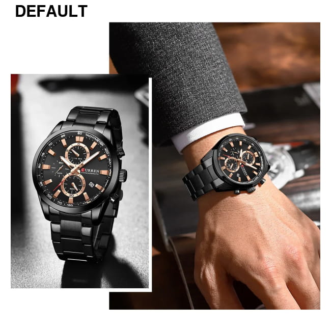 Curren Quartz Chrono Sport Watch with Stainless Steel Bracelet Men Watches