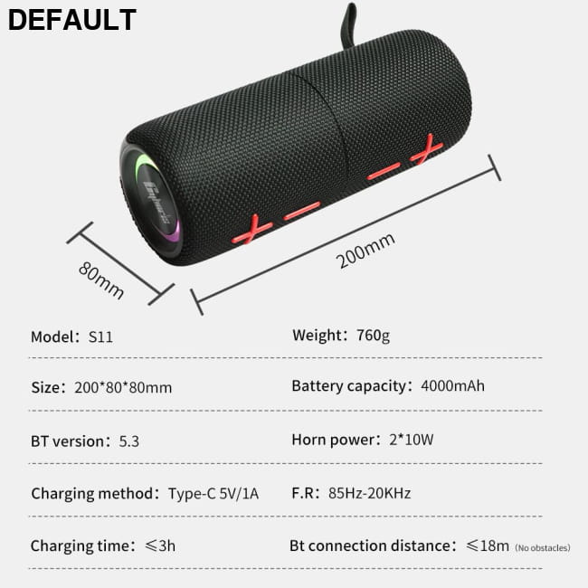 Cyboris S11 2 in 1 Magnetic Dual Splittable Bluetooth Black Mini Speakers Portable