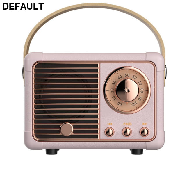 Diy Retro Mini Portable Card Speaker Pink / USB Bluetooth Speakers