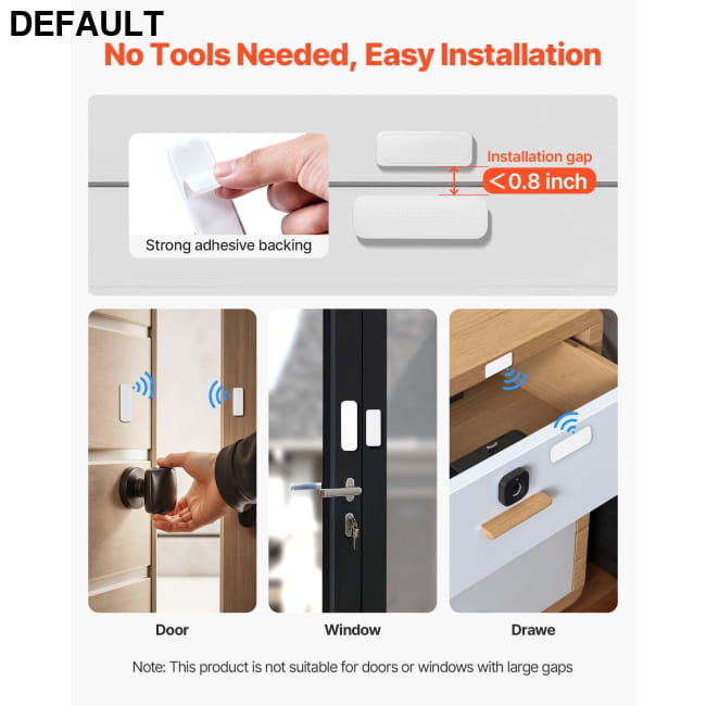 Door Chime DC 12V Wireless Open Contact Sensor Alarm Home Security Best Selling Products