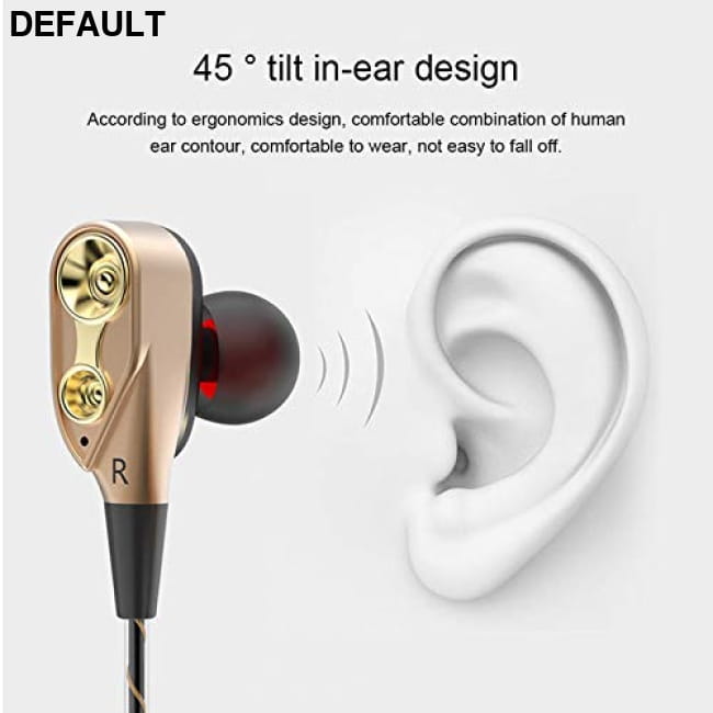Dual Drive Stereo Wired Earphone In ear Headset Earbuds Electronics