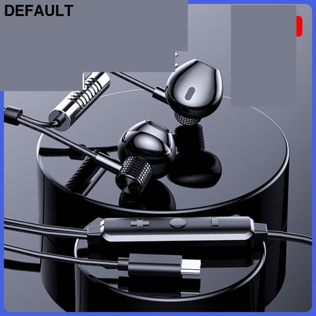 Dual Microphone Sound Card Wired Headset In-ear C Earbuds Headsets