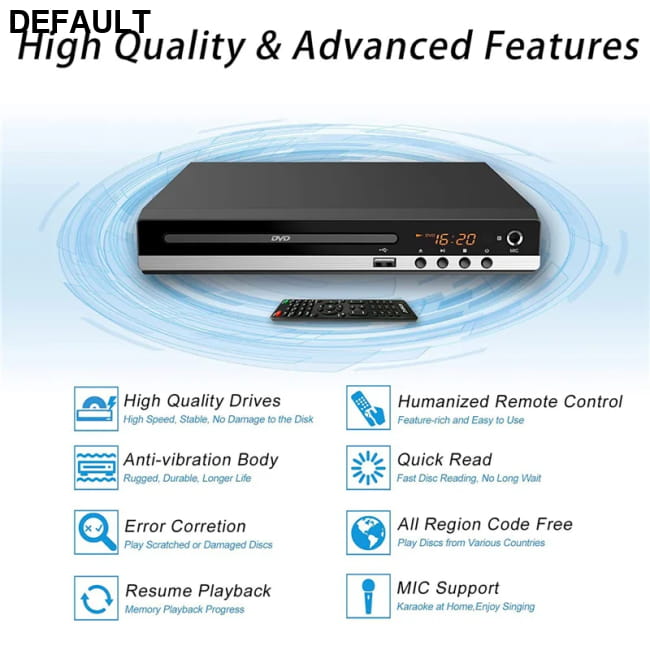 DVD Player High-defination 1080P Home Box For TV Players & Blu-ray
