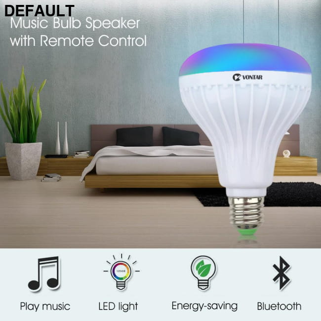 E27 B22 Wireless Bluetooth Speaker + 12W RGB Bulb LED Lamp Mini Speakers Speaker + 12W Electronics
