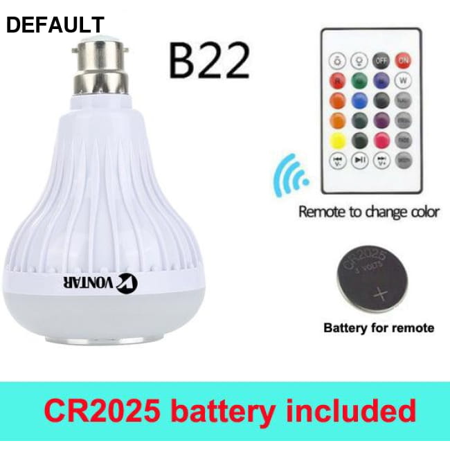 E27 B22 Wireless Bluetooth Speaker + 12W RGB Bulb LED Lamp with battery Mini Speakers Speaker + 12W Electronics