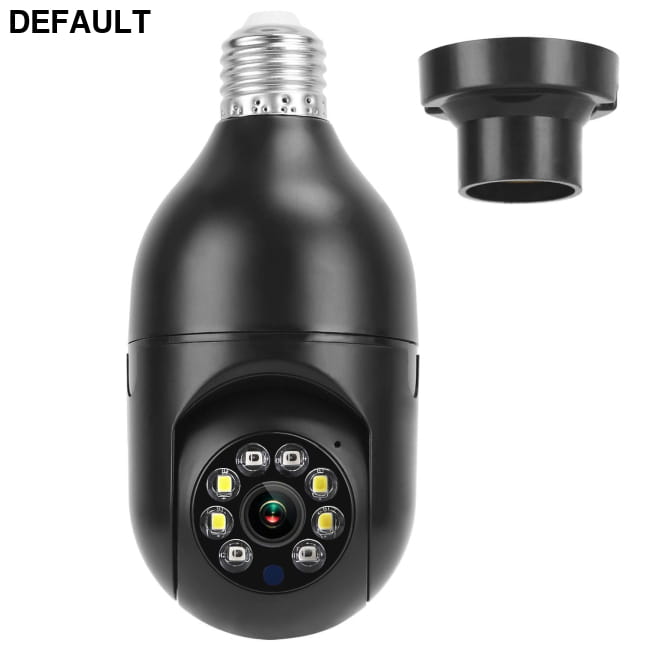 E27 WiFi Bulb Camera 1080P FHD IP Pan Tilt Security Black Home Surveillance Cameras