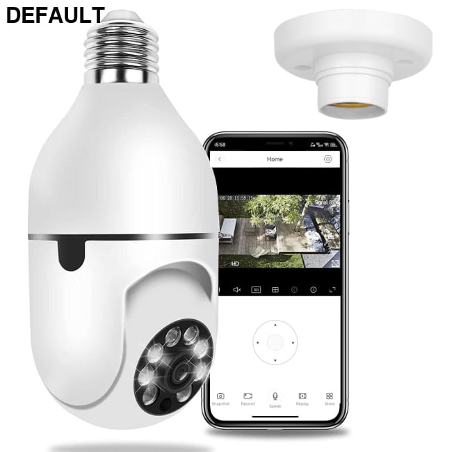 E27 WiFi Bulb Camera 1080P FHD IP Pan Tilt Security White Home Surveillance Cameras