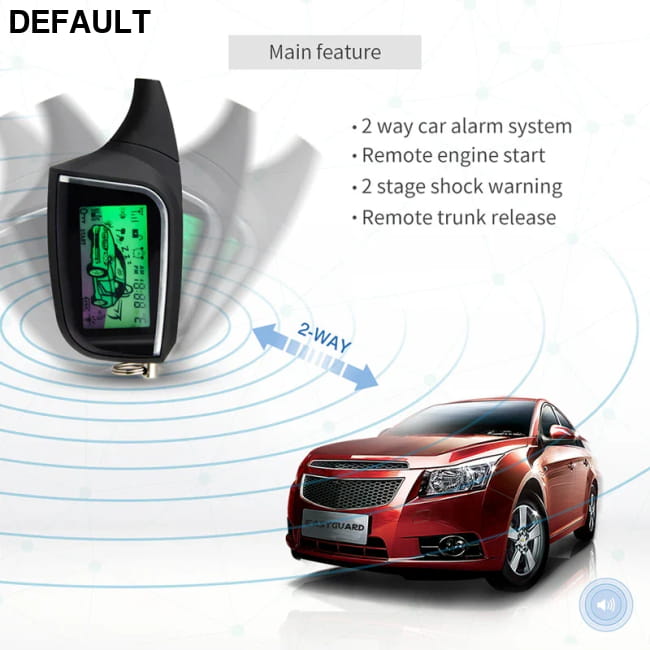 EASYGUARD 2 Way Car Alarm System remote auto Start LCD & Security Systems Automotive