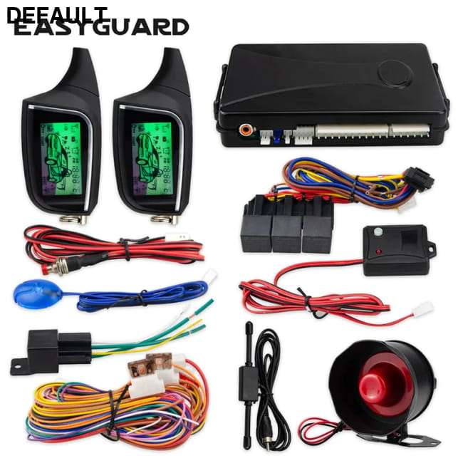 EASYGUARD 2 Way Car Alarm System remote auto Start LCD & Security Systems Automotive