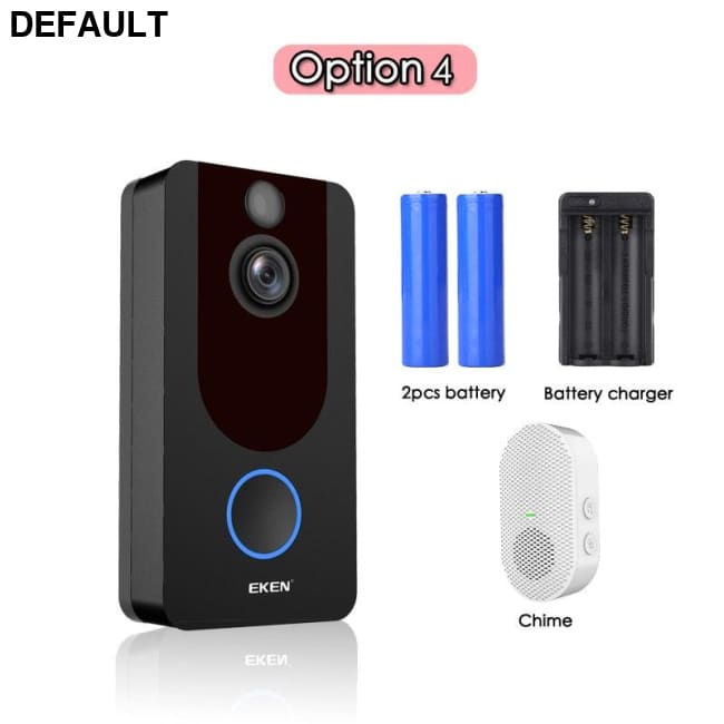 EKEN V7 HD 1080P Smart WiFi Video Doorbell Camera Visual Intercom Night vision IP Door Bell Wireless Security Option 4