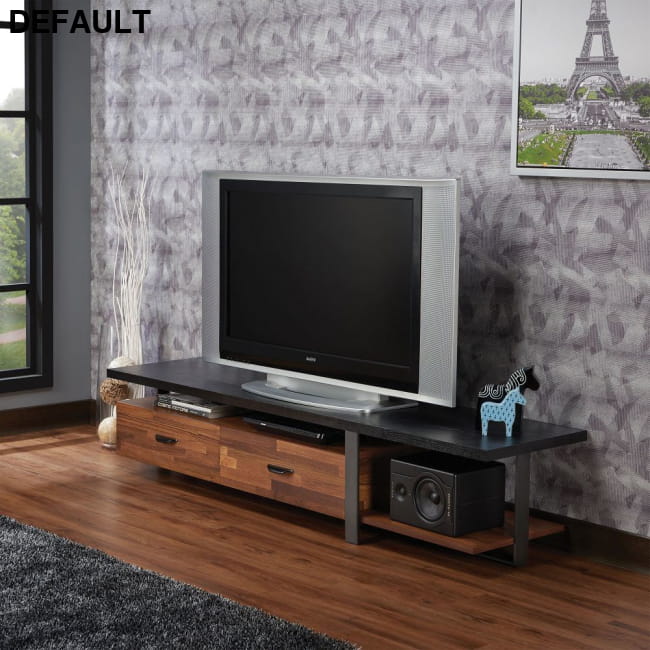 Elling TV Stand in Walnut & Black XH Home Stands Furniture