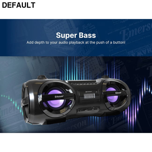 Emerson Portable Cassette Player and Recorder Black CD Players Boomboxes